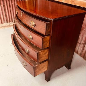 A fantastic late George III mahogany bow fronted chest of drawers with amazing colour