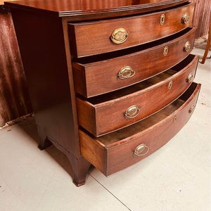 A fantastic late George III mahogany bow fronted chest of drawers with amazing colour