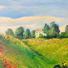 Load image into Gallery viewer, An original oil painting by James Moorcroft of a poppy field in thick paint with amazing colours