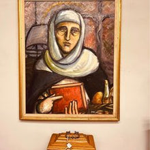 Load image into Gallery viewer, A stunning original oil on canvas portrait of St. Catherine of Siena painted in 1966