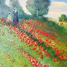 Load image into Gallery viewer, An original oil painting by James Moorcroft of a poppy field in thick paint with amazing colours