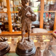 Load image into Gallery viewer, A fabulous pair of large antique Emile Rousseau French bronzed spelter figures fantastic condition