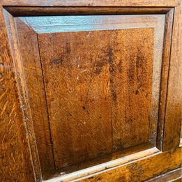 An antique 18th Century Welsh oak coffer, with a silvered finish in lovely original condition