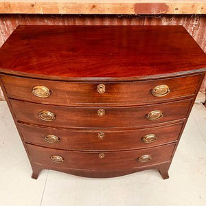 A fantastic late George III mahogany bow fronted chest of drawers with amazing colour