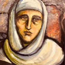 Load image into Gallery viewer, A stunning original oil on canvas portrait of St. Catherine of Siena painted in 1966