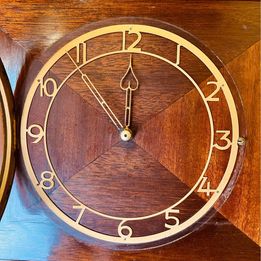 A rare mahogany cased Art Deco factory electric clock circa 1930 in lovely condition