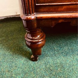 A large and impressive Victorian mahogany bow fronted chest of drawers with fantastic colour