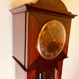 A rare mahogany cased Art Deco factory electric clock circa 1930 in lovely condition