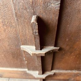 An antique 18th Century Welsh oak coffer, with a silvered finish in lovely original condition