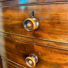 Load image into Gallery viewer, A large and impressive Victorian mahogany bow fronted chest of drawers with fantastic colour