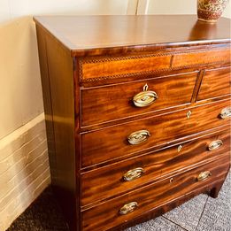 A fantastic George III mahogany chest of drawers with a lovely rich patina