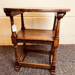 A fascinating metamorphic single Monks table or chair made from quarter sawn oak