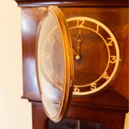 A rare mahogany cased Art Deco factory electric clock circa 1930 in lovely condition