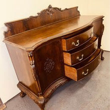 Load image into Gallery viewer, A fantastic quality Chippendale revival mahogany bow fronted sideboard