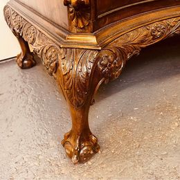 A fantastic quality Chippendale revival mahogany bow fronted sideboard