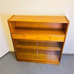 A fantastic Mid Century Nathan glazed bookcase C1960