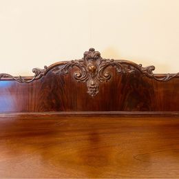 A fantastic quality Chippendale revival mahogany bow fronted sideboard