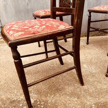 Load image into Gallery viewer, A matching set of four late nineteenth century Edwardian mahogany side chairs