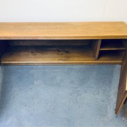 A fabulous Mid-Century low console cabinet hand made from solid oak