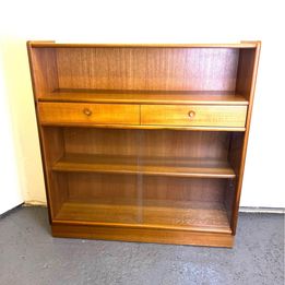 A fantastic Mid Century Nathan glazed bookcase C1960