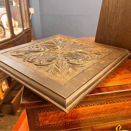 A lovely Edwardian mahogany fireside log or coal cabinet seat beautifully carved