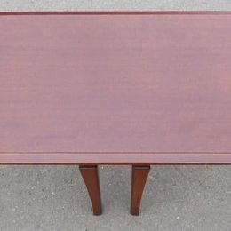 Stag Minstrel mahogany long coffee table with two smaller side tables housed beneath