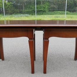 Stag Minstrel mahogany long coffee table with two smaller side tables housed beneath