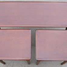 Load image into Gallery viewer, Stag Minstrel mahogany long coffee table with two smaller side tables housed beneath