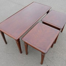 Load image into Gallery viewer, Stag Minstrel mahogany long coffee table with two smaller side tables housed beneath