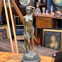 Load image into Gallery viewer, A stunning large French Art Nouveau bronze antique virtue figure signed Jean Patoue