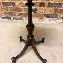 Load image into Gallery viewer, Antique oval mahogany wine table ,the carved piecrust top above a revolving turned stem