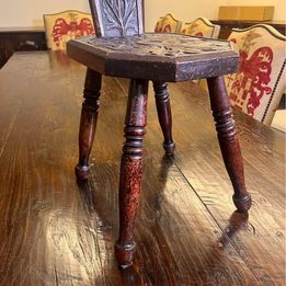 A lovely Victorian spinning chair with extensive carving to the seat and back