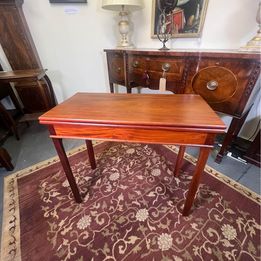 Antique eighteenth century George III Chippendale mahogany carved card table