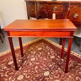 Antique eighteenth century George III Chippendale mahogany carved card table