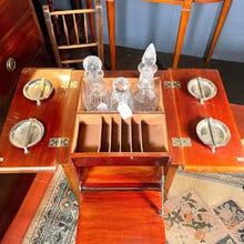 Load image into Gallery viewer, An Edwardian Flame Mahogany Cards And Drinks Table With Lovely Inlay Work C.1900