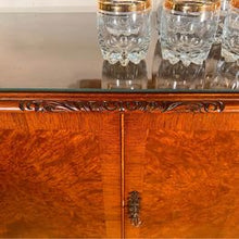 Load image into Gallery viewer, A burr walnut cocktail drinks cabinet with fantastic rich colour