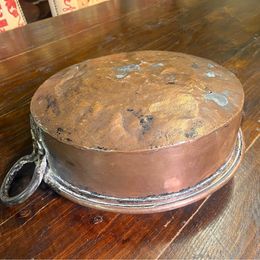 Antique English Country House Braising Pan made from copper