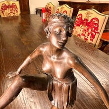 Load image into Gallery viewer, Art Deco Dancing Bronze Figure On Marble Base Signed after Dominique Alonzo