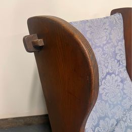 A mid nineteenth century rustic Lambing chair in well patinated oak