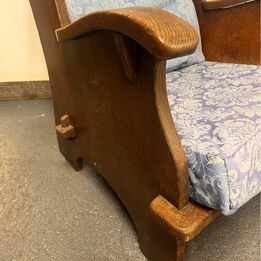 A mid nineteenth century rustic Lambing chair in well patinated oak