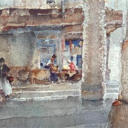 William Russell Flint (1880-1969) Pencil Signed Digital Print 'Market Hall Cordes'