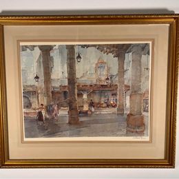 William Russell Flint (1880-1969) Pencil Signed Digital Print 'Market Hall Cordes'