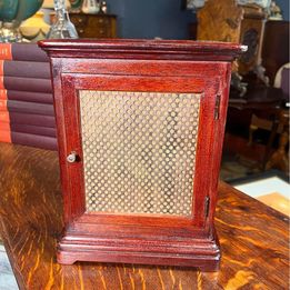 A Fabulous Flame Mahogany Four Glass Library Mantel Clock