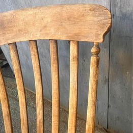 A Handsome Farmhouse Solid Beech Rocking Chair In Lovely Original Condition