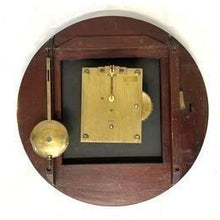 Load image into Gallery viewer, Exceptional Early Fusee Wall Clock with Wooden Dial And Mahogany Case