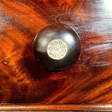 Load image into Gallery viewer, A Victorian Flamed Mahogany Lancashire chest of drawers with mother of pearl handles