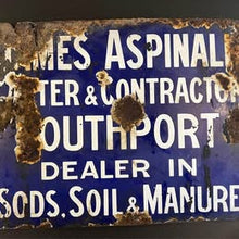 Load image into Gallery viewer, James Aspinall Of Southport Enamel Sign c1900