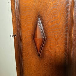 A Lovely Long Cased Tempus Fugit Oak Clock With Westminster Chime