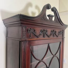 A Lovely Inlaid Bureau Bookcase With Slide Out Leather Writing Area And Plenty Of Storage