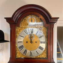 Load image into Gallery viewer, Edwardian Mahogany Longcase Regulator Clock With A Rich Flame Mahogany Case